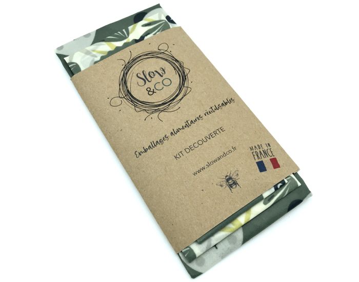 SLOW&CO Kit D�couverte Emballage R�utilisable Pandas/Feuilles - SLOW&CO (1)