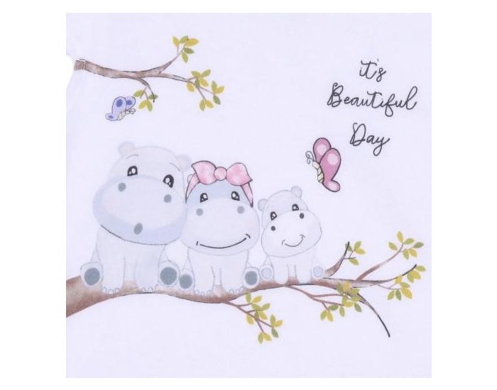 SEVIRA KIDS Body B�b� Sans Manches en Coton Bio, Hippo (1)