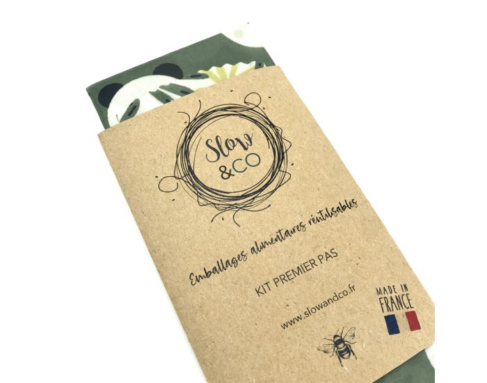 SLOW&CO Kit Duo Emballage Rutilisable Pandas/Feuilles - SLOW&CO (1)