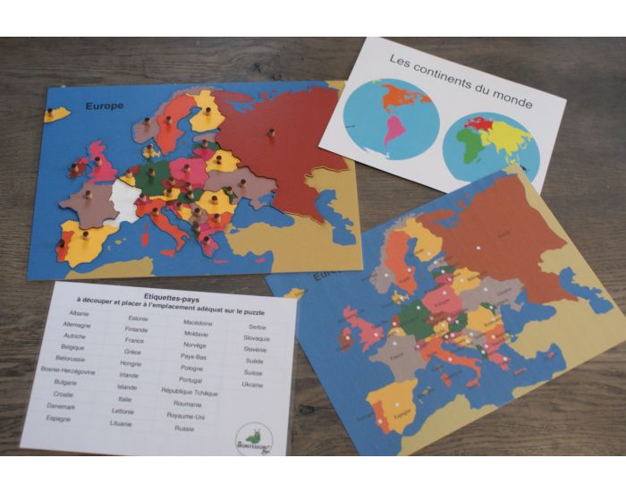 MAMONTESSORIBOX Puzzle Du Continent Europe - Ds 5 ans (1)