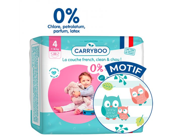 CARRYBOO Pack X6 - Couches Ecologiques French, Clean & Chou (4)