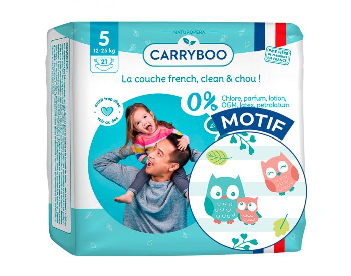 CARRYBOO Pack X6 - Couches Ecologiques French, Clean & Chou (7)