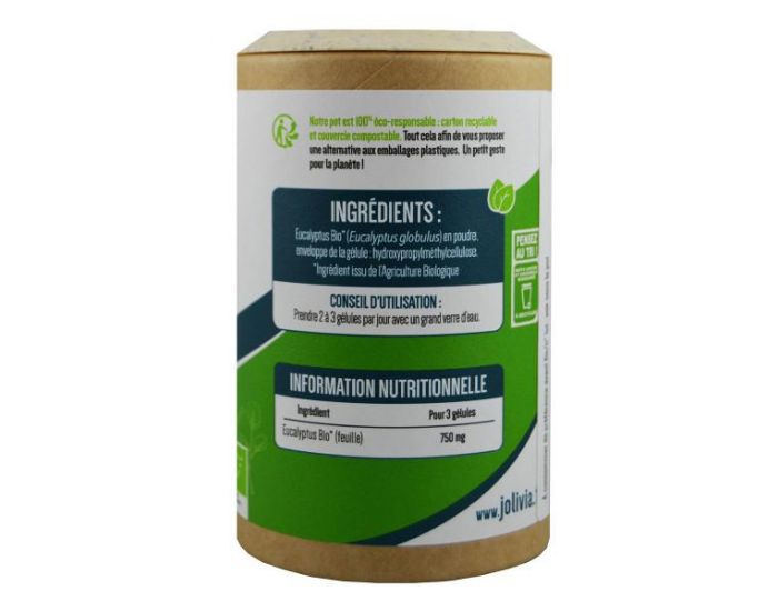 JOLIVIA Eucalyptus Bio - 200 g�lules de 250 mg (1)