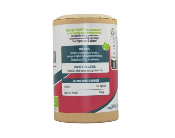 JOLIVIA Cassis Bio - 200 glules vgtales de 250 mg (2)