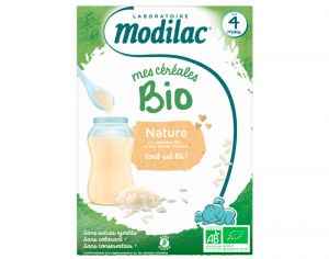 MODILAC Mes Céréales Bio Nature Sans Gluten - 250 g - Dès 4 mois