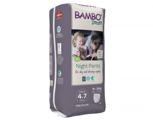 BAMBO NATURE Couches de Nuit Dreamy 4-7 ans - 15-35 kg Girls