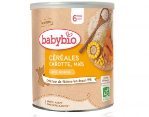 BABYBIO Céréales Carottes Maïs - 220 g - Dès 6 mois