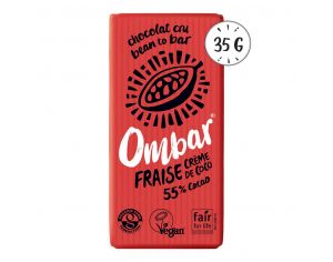 OMBAR Chocolat Cru Fraise et Crème de Coco Bio - 35g
