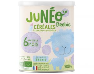 JUNEO Céréales à Complément Protéinique à Base de Lait de Brebis - De 6 à 36 mois - 900 g