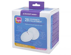TIGEX 28 Coussinets d'Allaitement Nuit - Ultra-Absorbants
