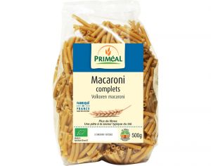 PRIMEAL Macaroni - Pâtes Complètes 500g
