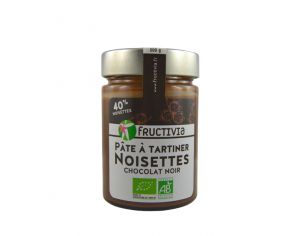 FRUCTIVIA Pâte à Tartiner Noisettes Chocolat Noir Bio - 300 g