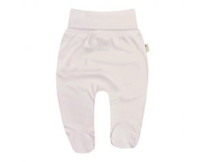 BIOBABY Pantalon Bébé Coton Bio Sans Couture - Blanc