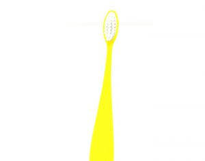 CALIQUO Brosse � Dent en Bioplastique Rechargeable Enfant Jaune