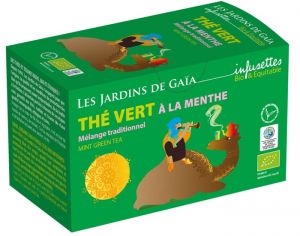 LES JARDINS DE GAIA Thé Vert Menthe - Infusettes