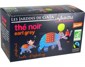 LES JARDINS DE GAIA Thé Noir Earl Grey - Infusettes