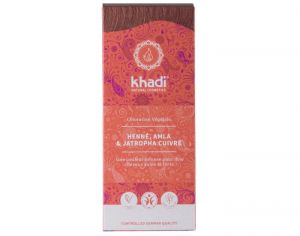 KHADI Coloration Naturelle aux Plantes - Henné Amla et Jatropha Rouge - 100 g