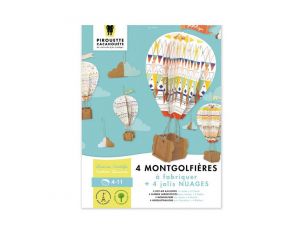 PIROUETTE CACAHOUETE Kit Créatif Montgolfières En Carton - Dès 4 Ans 