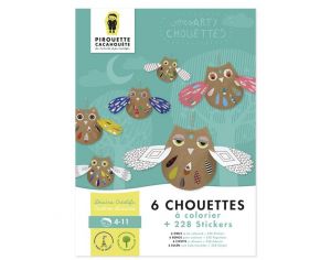 PIROUETTE CACAHOUETE Kit Créatif Chouettes En Carton - Dès 4 Ans 