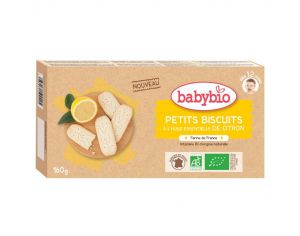 BABYBIO Petits Biscuits à l'huile essentielle de Citron - 160g - Dès 12 mois