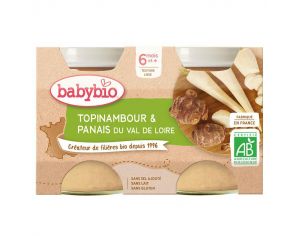 BABYBIO Topinambour et Panais du Val de Loire  - 2 x 130 g - Dès 6 mois
