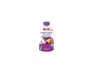HIPP Fruits à boire Gourde Pommes Poires Raisins Myrtilles - 1 gourde