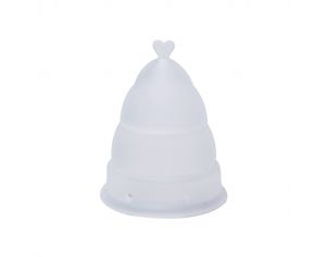 LA WEEK'UP Cup Menstruelle Pliable - Grande Taille (Flux Important)  Transparente
