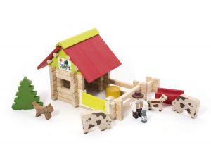 JEUJURA Petite ferme en bois avec animaux 70 pièces - Dès 5 ans