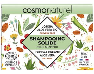 COSMO NATUREL Shampooing Solide Cheveux Sec à l'Huile de Jojoba - 85g