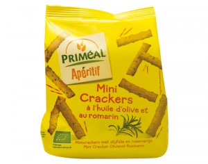 PRIMEAL Mini Crackers à l'Huile d'Olive et Romarin - 100g