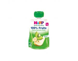 HIPP Gourdes 100% fruits Gourde Poires Bananes Kiwis - 1 gourde