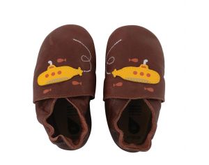 BOBUX Chaussons en cuir Bobux soft soles - Sous-Marin Toffee S - 16-17