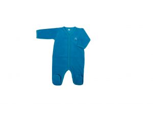 EVEIL ET NATURE Pyjama Velours - 100% Coton Bio - Lagon
