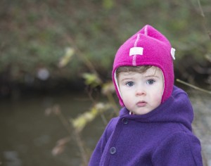 PICKAPOOH Bonnet Bébé en Feutre de Laine Zoe - Rose 3-6 mois - Tour de Tête 44 cm 
