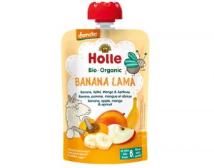 HOLLE Gourde Banane Pomme Mangue Abricot - 100 g - Dès 6 mois