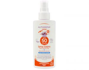 ALPHANOVA Sun Bébé Spray Solaire Haute Protection - SPF50 - 125 ml