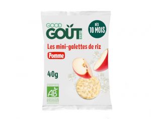 GOOD GOUT Mini-Galettes de Riz à la Pomme pour Bébé - 40 g - Dès 10 mois
