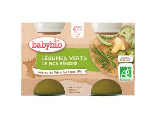 BABYBIO Mes Légumes - 2x130g Légumes verts - 4 mois