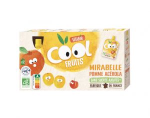 VITABIO Pack Famille Cool Fruits Mirabelle Pomme Acérola - 12 x 90 g