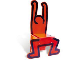 VILAC Chaise Keith Haring rouge