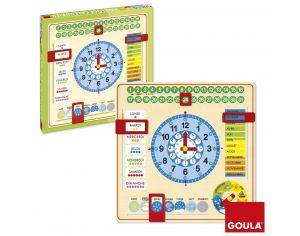 GOULA Grande Horloge Calendrier Français - Dès 3 ans 