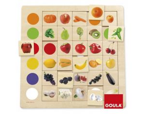 GOULA Jeu Association Couleurs Fruits et Légumes - Dès 2 ans 