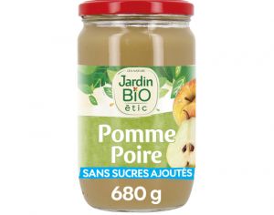 JARDIN BIO Compote Familiale Biofruits Pomme Poire Williams - 680 g