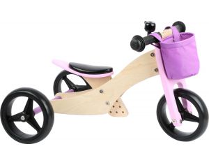 SMALL FOOT COMPANY Draisienne Tricycle 2 en 1 Rose - Dès 12 mois