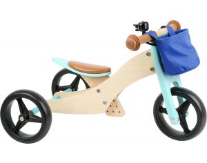 SMALL FOOT COMPANY Draisienne Tricycle 2 en 1 Turquoise - Dès 12 mois