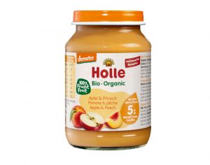 HOLLE Petit Pot de Fruits - 190 g Pomme - Pche - 5M