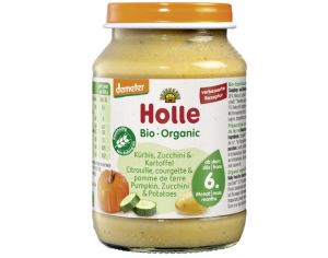 HOLLE Petit Pot Légume - 125 ou 190 g Courgette - Citrouille - Pomme de Terre - 6M
