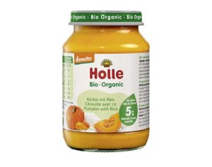 HOLLE Petit Pot Lgume - 125 ou 190 g Citrouille avec Riz - 5M