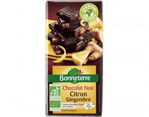 BONNETERRE Chocolat Noir Citron Gingembre - 100g