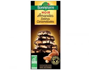 BONNETERRE Chocolat Noir Amandes Entières Caramélisées - 200g
